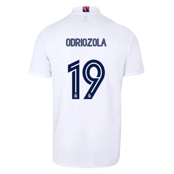 Trikot Real Madrid Heim NO.19 Odriozola 2020-21 Weiß Fussballtrikots Günstig